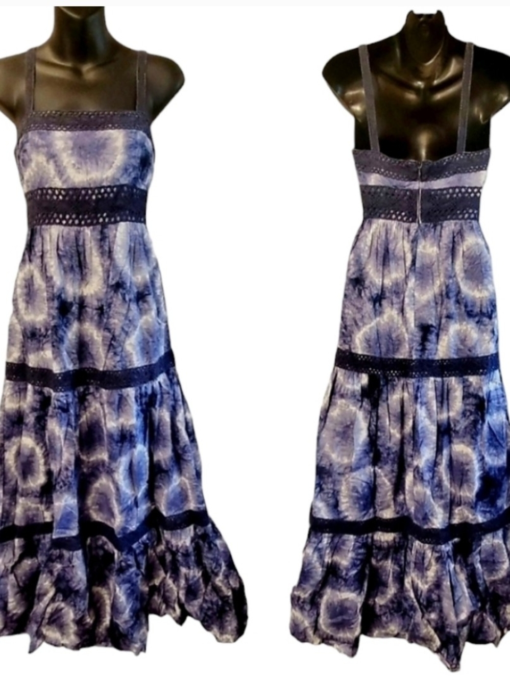 MICHAEL Michael Kors Crochet Tie Dye Maxi Dress Sz 0